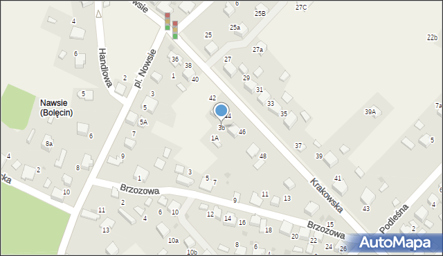 Bolęcin, Zakopiańska, 3b, mapa Bolęcin