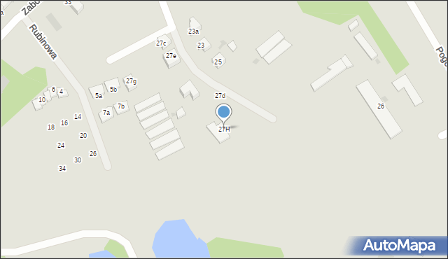 Bolesławiec, Zabobrze, 27H, mapa Bolesławca