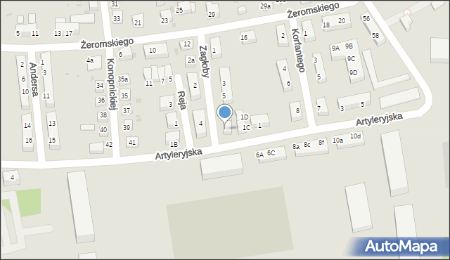 Bolesławiec, Zagłoby Jana Onufrego, 9, mapa Bolesławca