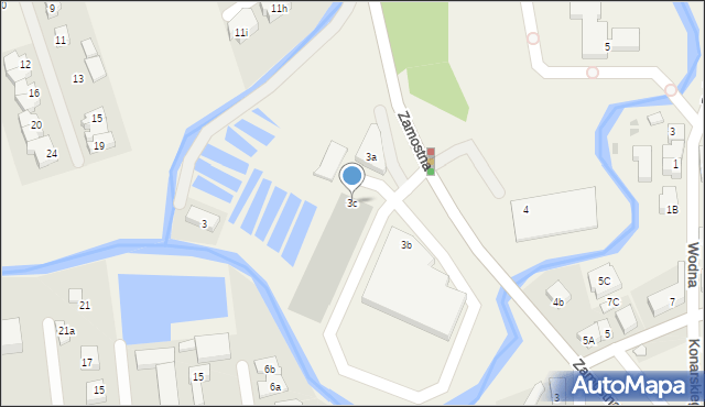 Bolszewo, Zamostna, 3c, mapa Bolszewo