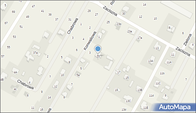 Bramki, Zaciszna, 23, mapa Bramki