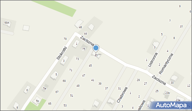 Bramki, Zaciszna, 43, mapa Bramki