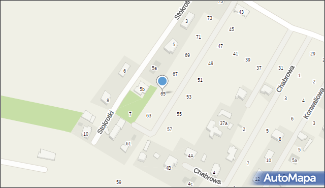 Bramki, Zaciszna, 65, mapa Bramki