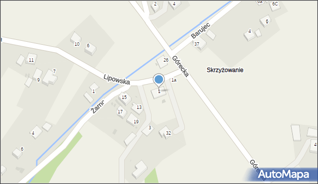 Brenna, Żarnowiec, 1, mapa Brenna