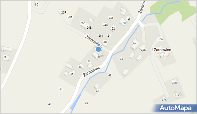 Brenna, Żarnowiec, 28, mapa Brenna