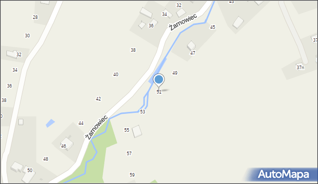 Brenna, Żarnowiec, 51, mapa Brenna