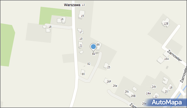 Brenna, Żarnowiec, 84, mapa Brenna