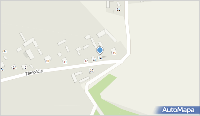 Brok, Zamoście, 14, mapa Brok