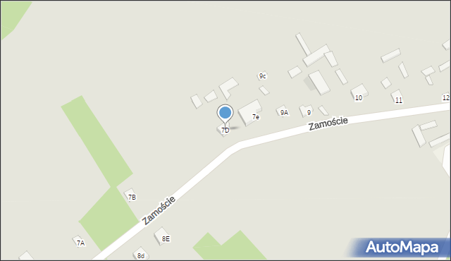 Brok, Zamoście, 7D, mapa Brok