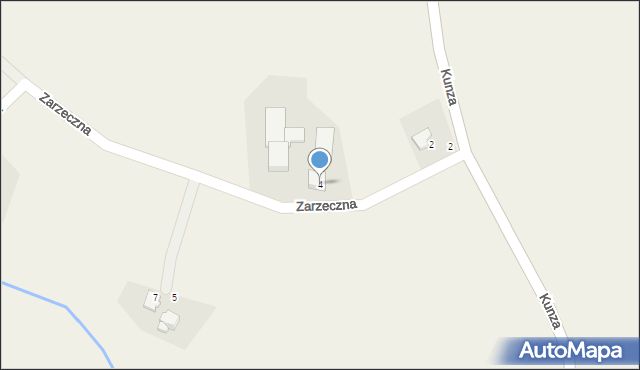 Bronów, Zarzeczna, 4, mapa Bronów