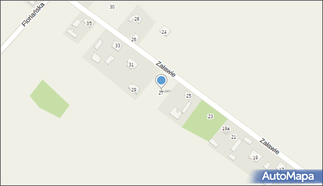 Brudzów, Załawie, 27, mapa Brudzów