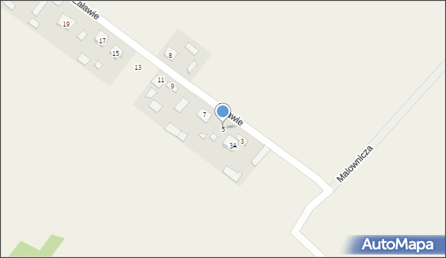 Brudzów, Załawie, 5, mapa Brudzów