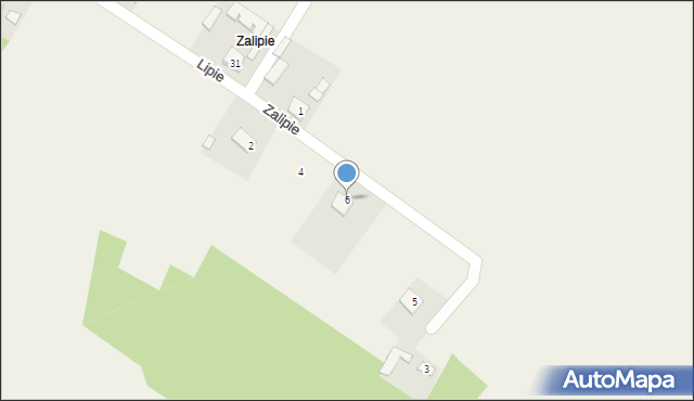 Brudzów, Zalipie, 6, mapa Brudzów