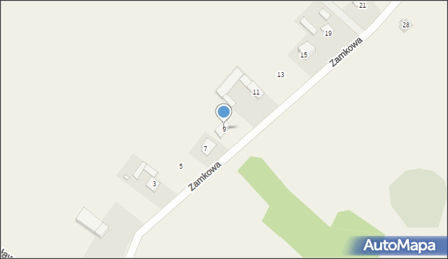 Bruki Unisławskie, Zamkowa, 9, mapa Bruki Unisławskie