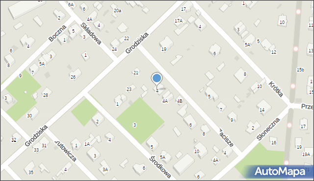 Brwinów, Zacisze, 4, mapa Brwinów