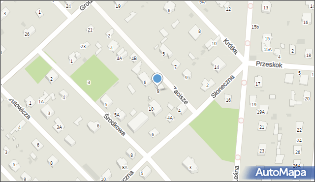 Brwinów, Zacisze, 8, mapa Brwinów