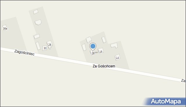 Brynica, Zagościniec, 18, mapa Brynica