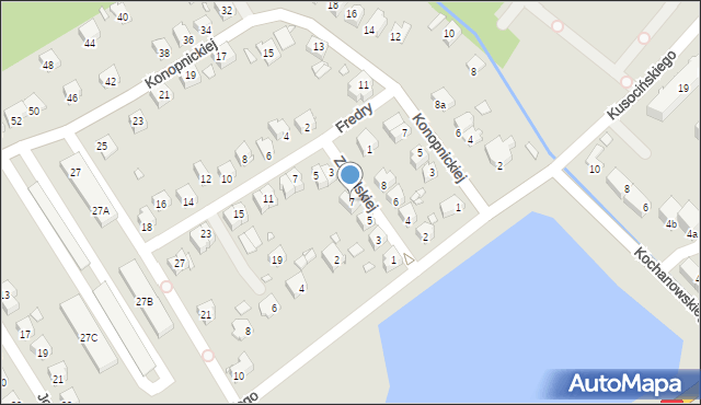 Brzeg, Zapolskiej Gabrieli, 7, mapa Brzeg