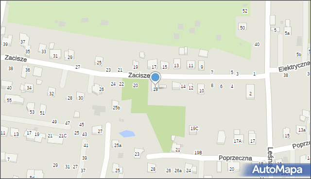 Brzesko, Zacisze, 18, mapa Brzesko