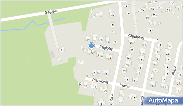 Brzesko, Zagłoby Jana Onufrego, 10, mapa Brzesko