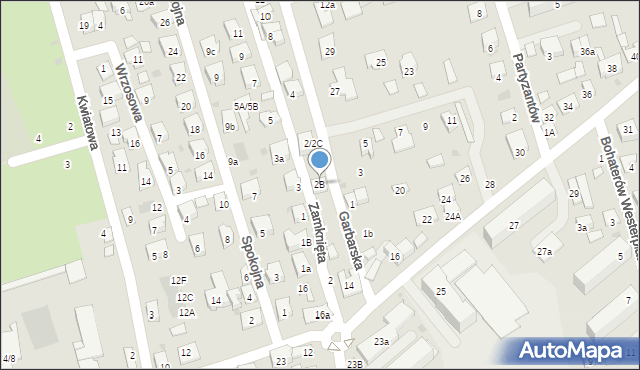 Brzesko, Zamknięta, 2B, mapa Brzesko