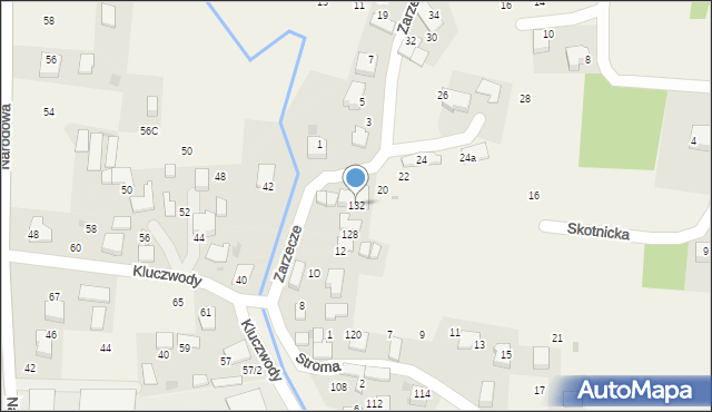 Brzezie, Zarzecze, 132, mapa Brzezie