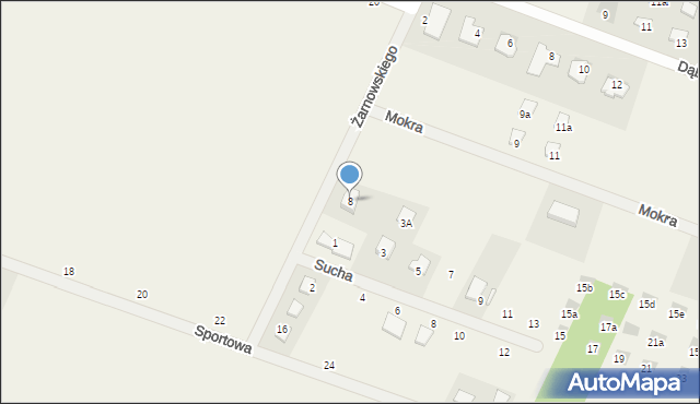 Brzeziny, Żarnowskiego Franciszka, płk., 8, mapa Brzeziny