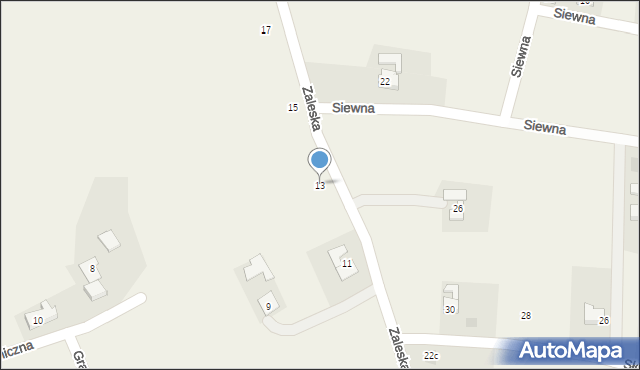 Brzezówka, Zaleska, 13, mapa Brzezówka
