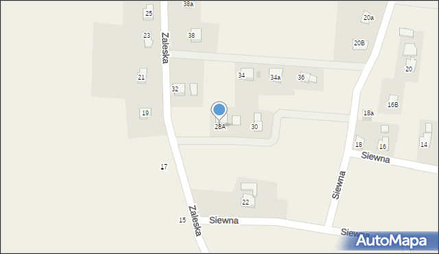 Brzezówka, Zaleska, 28A, mapa Brzezówka