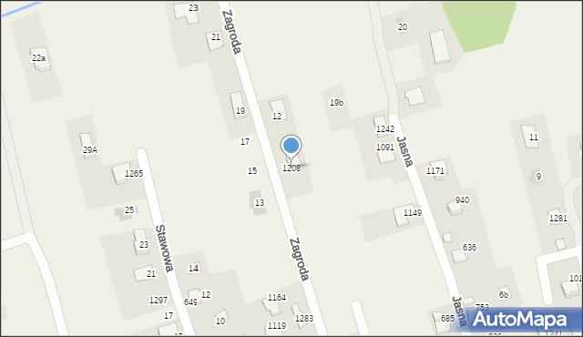 Buczkowice, Zagroda, 1208, mapa Buczkowice