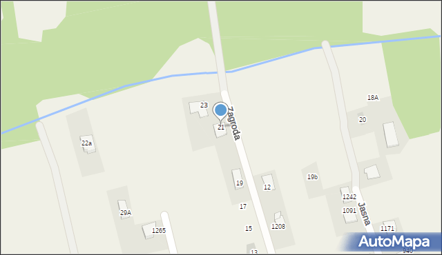 Buczkowice, Zagroda, 21, mapa Buczkowice