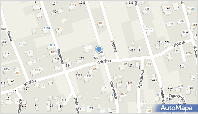 Buczkowice, Zagroda, 492, mapa Buczkowice