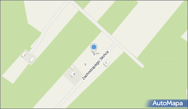 Budy Michałowskie, Zachodzącego Słońca, 4, mapa Budy Michałowskie