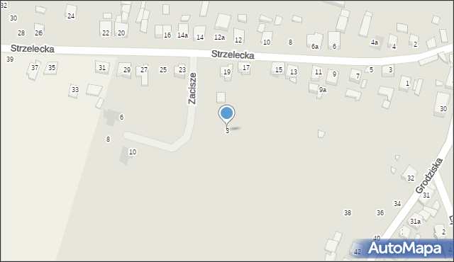 Buk, Zacisze, 3, mapa Buk