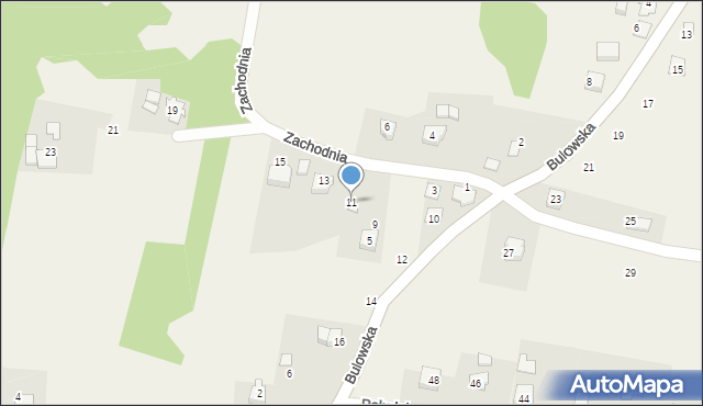 Bulowice, Zachodnia, 11, mapa Bulowice