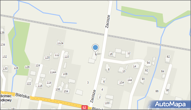 Bulowice, Zacisze, 5, mapa Bulowice