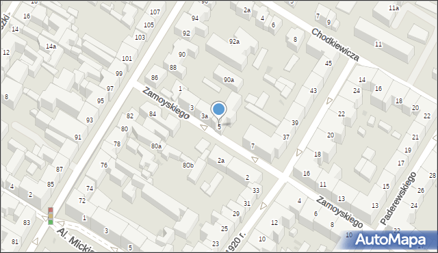 Bydgoszcz, Zamoyskiego Jana, hetm., 5, mapa Bydgoszczy