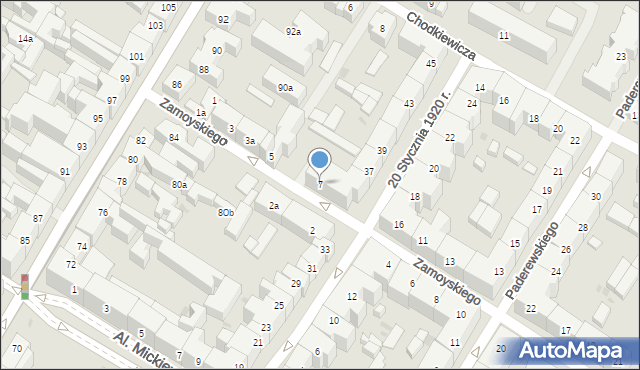 Bydgoszcz, Zamoyskiego Jana, hetm., 7, mapa Bydgoszczy