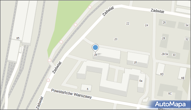 Bydgoszcz, Zaświat, 16, mapa Bydgoszczy