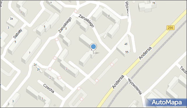 Bydgoszcz, Zaruskiego Mariusza, gen., 1, mapa Bydgoszczy