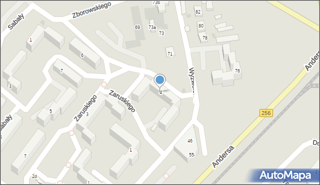 Bydgoszcz, Zaruskiego Mariusza, gen., 4, mapa Bydgoszczy