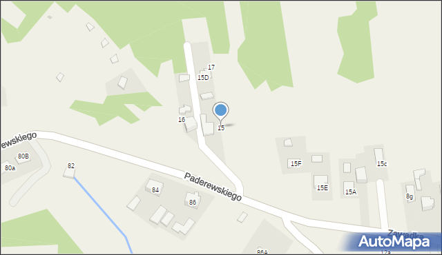 Bydlin, Zawadka, 15, mapa Bydlin