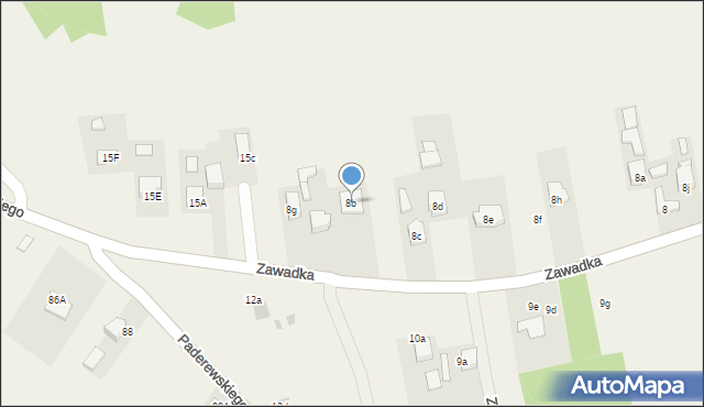 Bydlin, Zawadka, 8b, mapa Bydlin