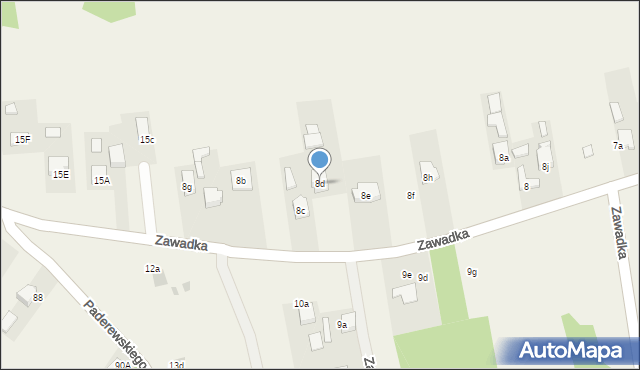Bydlin, Zawadka, 8d, mapa Bydlin