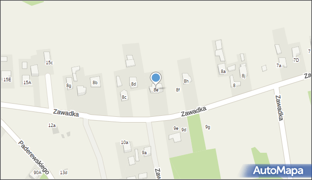 Bydlin, Zawadka, 8e, mapa Bydlin