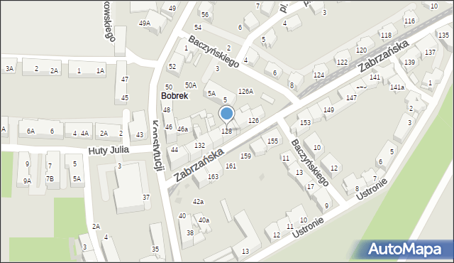 Bytom, Zabrzańska, 128, mapa Bytomia