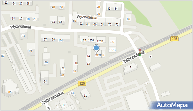 Bytom, Zabrzańska, 10, mapa Bytomia