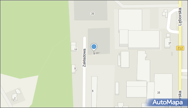 Bytów, Zakładowa, 8, mapa Bytów