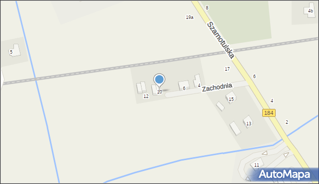 Cerekwica, Zachodnia, 10, mapa Cerekwica