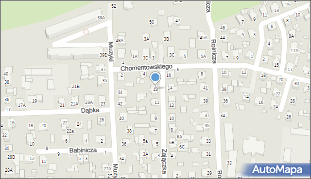 Chełm, Zajączka Józefa, gen., 13, mapa Chełma